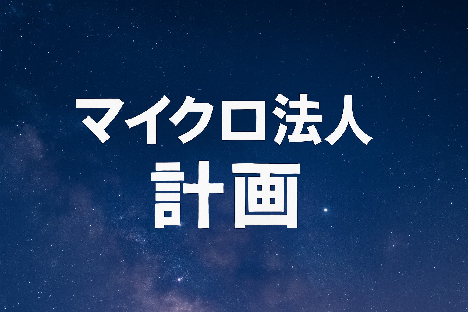 マイクロ法人計画